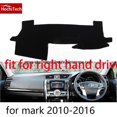 For toyota Mark x Reiz right hand drive dashboard mat Protective pad black car-styling Interior Refit Sticker Mat products