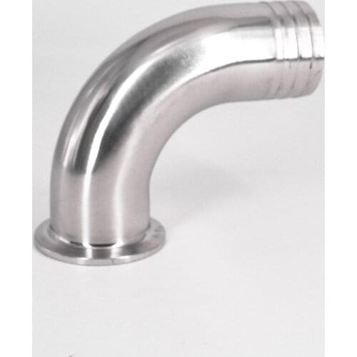 1.5" Tri Clamp x 38mm 1-1/2" Hose Barb 90 Degree Elbow SUS 304 Stainless Steel Sanitary Home Brew Beer Wine