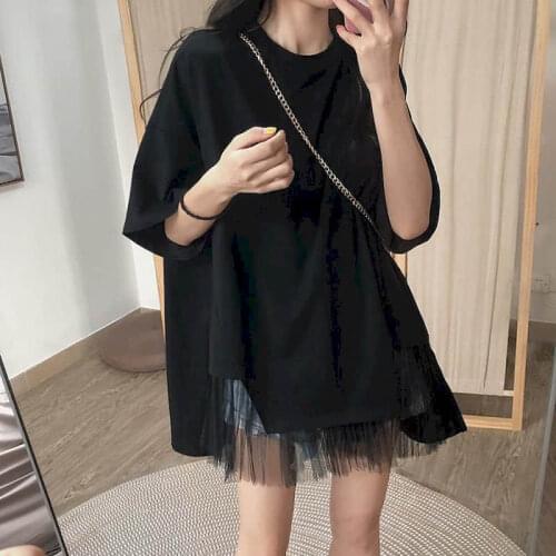 2021 Spring Summer Short Sleeve T-shirt Korean Loose Harajuku Vintage Gothic Punk Clothes Graphic Tee Top For Women Plus Fashion