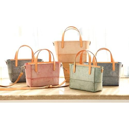 Genuine leather women handmade cowhide handbags vintage soft bags high quality