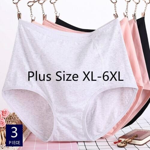 Plus Size XL-6XL High Waist Women Underwear Pure Cotton Comfortable Female Briefs Panties Solid Culotte big size Shorts