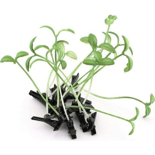 1pcs Mini Bean Sprout Hair Grips Kids Sweet Girls Plant Grass Hairpin Printing Hair Clips Claw Kids Hairpins Hair Styling Tool