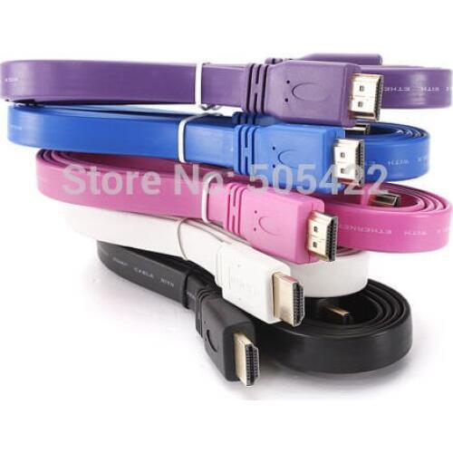 1.5M V1.4 Flat HDMI Cable For BLURAY 3D DVD PS3 HDTV XBOX 360
