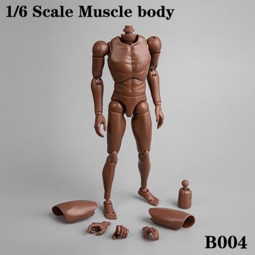1:6 Soldier male doll wide shoulder body BODY black B004 non-HT 12 inch movable doll