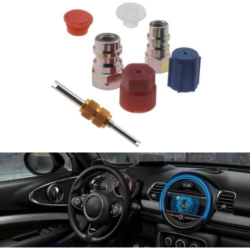 1Set Car Retrofit Conversion Adapter R12 To R134A High/Low Voltage AC Fitting For Automobiles Air Conditioner Kit