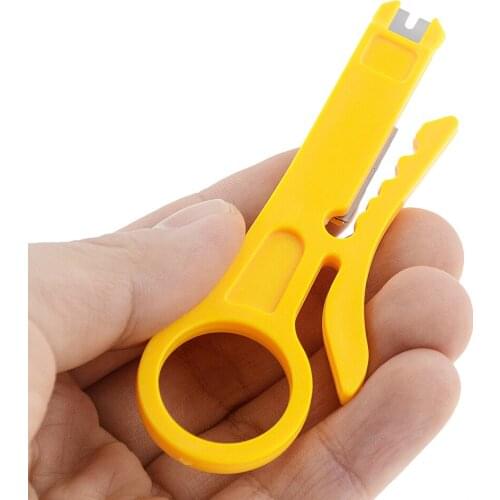 1PC Tool Parts Mini Pocket Portable Wire Stripper Knife Crimper Pliers Crimping Tool Cable Stripping Wire Cutter Crimpatrice