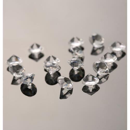 1000pcs 8mm 10mm Crafts Diamond Confetti Wedding Table Scatter Acrylic Crystals Party Decors Festive Anniversary Home Ornaments