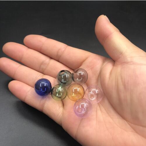 16mm colorful glass globe pendant glass bottle vial pendant round ball accessories findings handmade wedding decor gift 500pcs