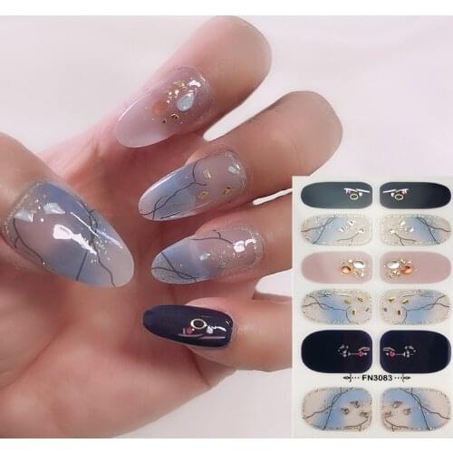 Japanese Style 3D Nail Art Wraps Stickers Decals Designer Full Cover Adhesive Nails Sticker Decoration Sliders Manicure