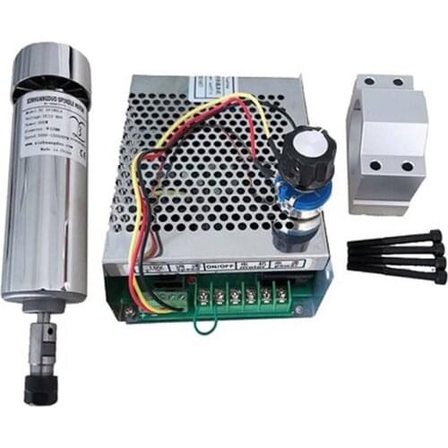 500W CNC Air Cooled CNC Spindle Motor 0.5KW DC 48V Power Supply Adjustable Governor ER11 ER16 Collet Chuck For DIY CNC Router