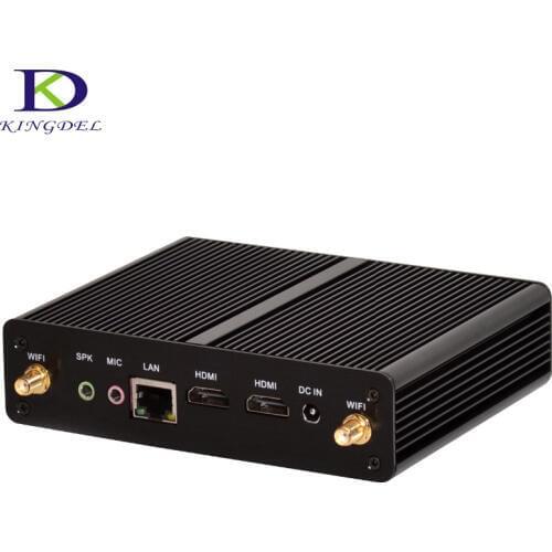 Fanless barebone Small computer minI PC Intel CeleronN2810/ Pentium N3520 Qual Core LAN HDMI home computer Win7 NC490