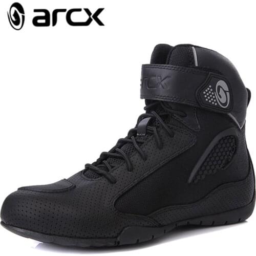 ARCX Motorcycle Boots Summer Men Moto Boot Black Motobike Riding Shoe Scooter Bicycle Four Seasons Casual Shoes