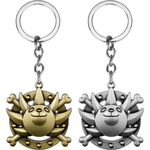 Anime One Piece Thousand Sunny Pirate Ship Lion Head Logo Emblem Symbol Alloy Keychain Keyring Keyfob Key Chains Accessories