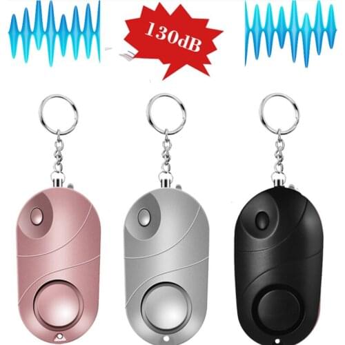 130 dB Safesound Personal Security Alarm Keychain with LED Lights Mini Self Defense Electronic Device for Women Girls Kids