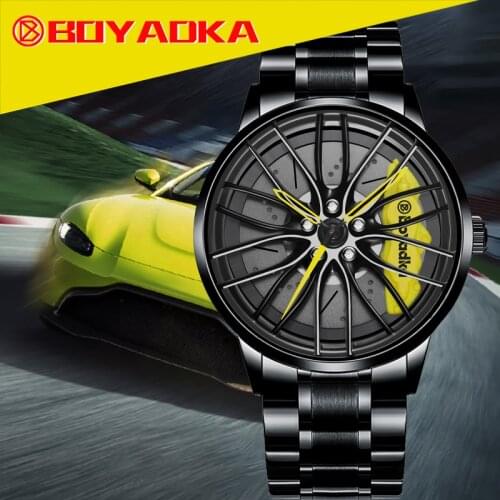 Watches Mens Wheel Rim Hub Watch Men Wristwatch Clock Sport Car Custom Design Creative Men Wrist Watch Relogio Masculino