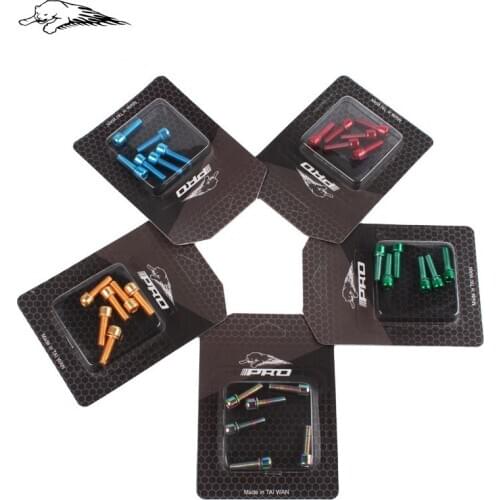 Fiets Stuurpen Schroef M5x18mm Titanium Plating Anti-Corrosie Headset Bout Met Ring Stuur Bolt Plating