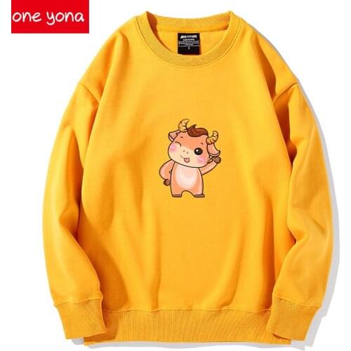 Cartoon Mavericks Pattern Fleece Sweater Hoodie Womens Street Sweatshirt Casual Pullover