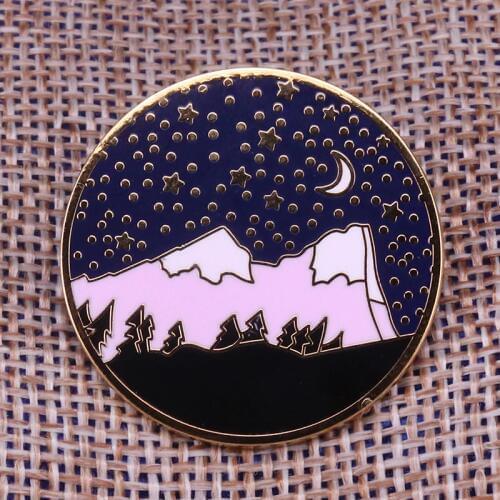 Mountain enamel pin