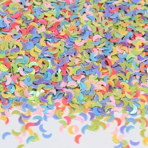 Hotsale Small Crescent Moon Shape PVC Loose Sequins For Nails Art Manicure
