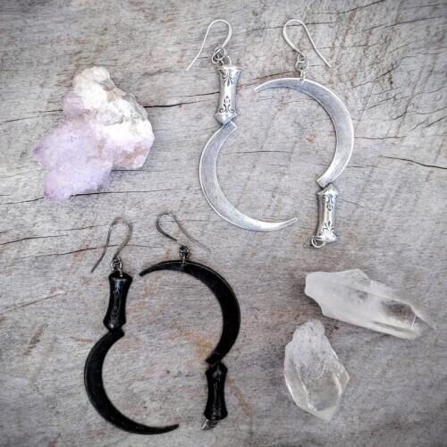 Grim Reaper Dangle Earrings Halloween Witchy Earring Gift