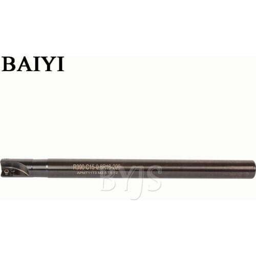 Milling cutter R390 C15-0.8R16-200 Indexable End Milling Holder Shank diameter 15mm length 200mm for insert APMT11T3 holder