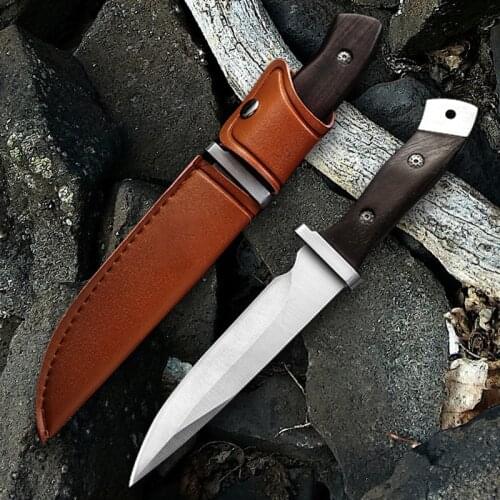 Pocket Knife with Cover Meat Cleaver Outdoor Camping Hunting Knife Stainless Steel Tool Utility Knife Portable Fruit Knives
