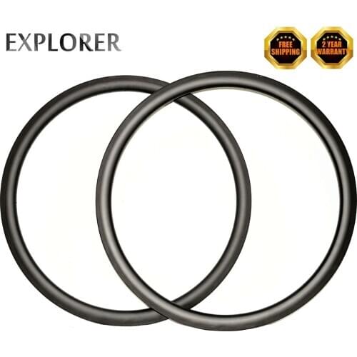 EXPLORER Carbon Rims Superlight UD Matt 30/38/50/60/88mm Depth 24mm Width Rim Brake 700C Carbon Rims V Brake Clincher Tubeless