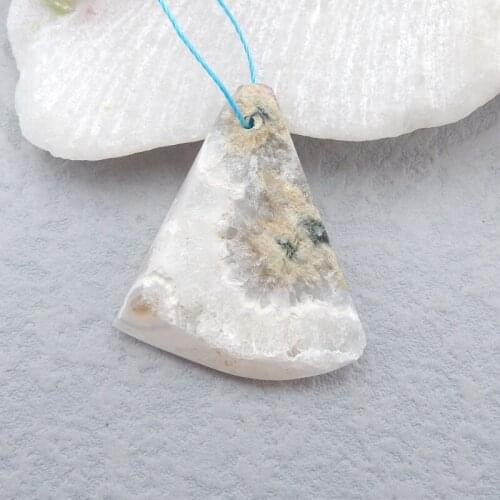 Natural Stone Nugget Ocean Jasper Fashion Pendant Bead DIY Jewelry Making Gift For Her 36x32x9mm 9g