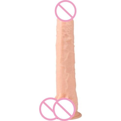 Cheap Price 11.6 Inch Realistic PVC Dildo for Women Soft Long Thin Penis Erotic Toys Anal Butt Plug Cock Dong Sex Shop