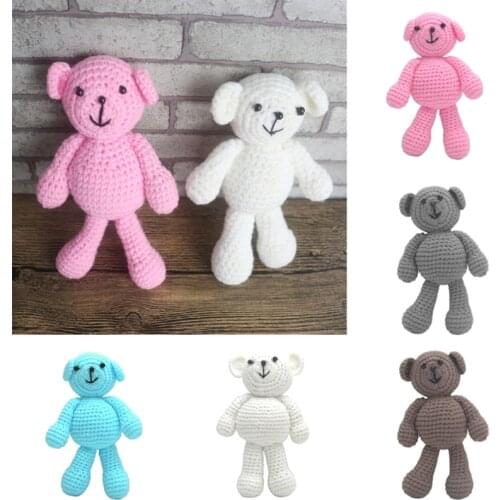 Newborn Baby Girls Boys Bear Photography Prop Photo Crochet Knit Toy Cute Gift