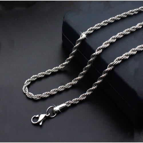 Fashion new titanium steel necklace twist chain stainless steel necklace net red necklace men and women jewelry hot sale