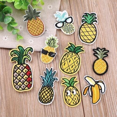 Various Pineapple Patch Embroidered Applique Sewing Patch Clothes Stickers Garment Apparel Accessories
