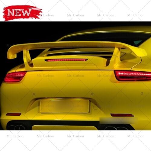 FOR PORSCHE 911 991 TECH-AIR STYLE CARBON FIBER GLASS GT SPOILER TRIM TUNING PART FOR 991 911 FRP WING LIP RACING