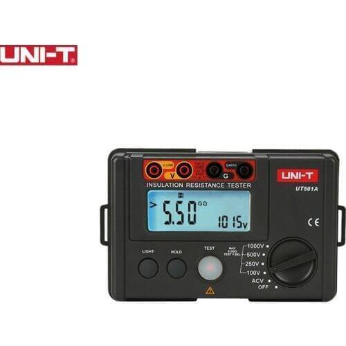 UNI-T 1000 Digital Insulation Resistance Meter UT501A Ohem Highly Voltmeter Continuity Tester LCD Backlight