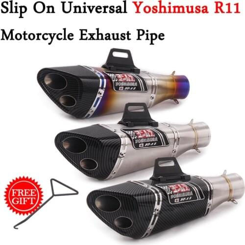 Slip On Universal Yoshimura R11 Motorcycle Exhaust Pipe Modified Escape Moto 51mm For CBR1000RR GSX250R Z1000SX CBR250RR Z900