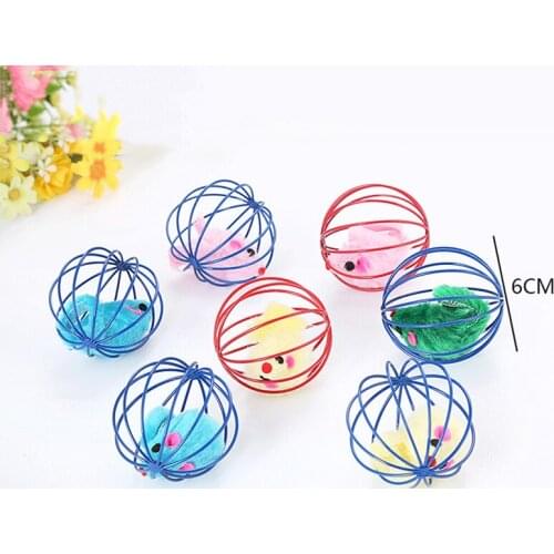 High Quality Plush Material Light Spring Ball Throwing Cat Toy Delicate Funny Interactive Plush Balls Plus Feather Toy Supplies