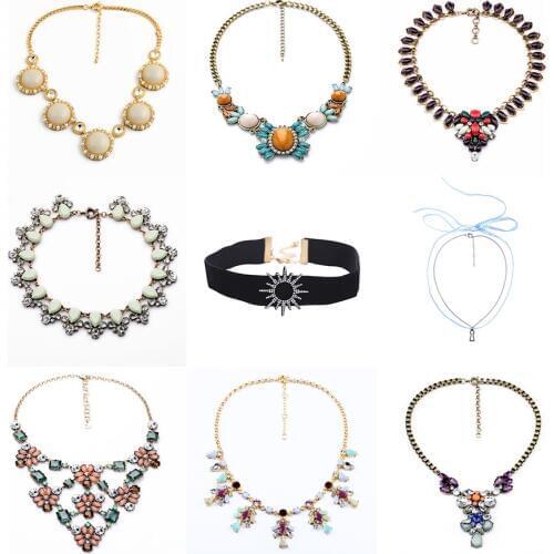 Clearance Sale Statement Choker Necklace Acrylic Candy Color Collection Summer New For Women Fashion Jewelry Special Price