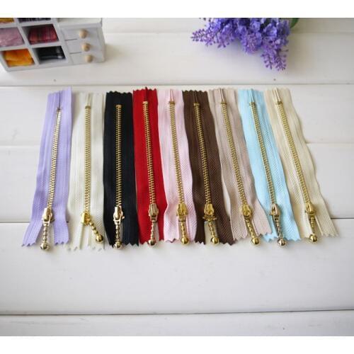 Golden teenth water-drop slider short zippers 15cm with 7 optional colors for macaron bags wallet craft sewing