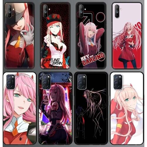02 Zero Two Anime Darling In The Franxx For Realme C3 8 7 6 Pro C21 Phone Case For OPPO A53 A52 A9 2020 Black Luxury Cover Coque