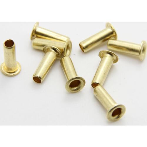 100pcs M1 M1.1 M1.15 brass hollow rivets pass through rivet single tube buckle PCB through hole rivets circuit board rivets