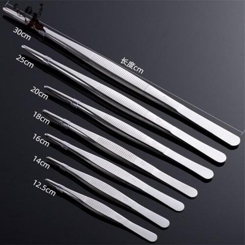 14/16/18/20/25/30cm Stainless Steel Clip Tweezers Clip Mint Leaf Ice Clip Bar Cocktail Medical Tool Clips