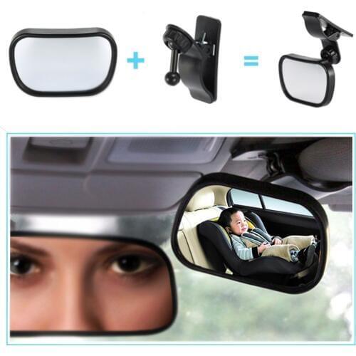 Mini Car Back Seat Safety View Mirror 2 in 1 Baby Rear Convex Mirror Adjustable Car Baby Kids Monitor Safety Reverse Safety Seat