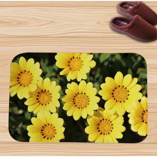 2021 Colorful Sun Flower Kitchen Non-slip Door Floor Mat Pad Cushion Carpet Decor alfombra cocina bathroom mat doormat