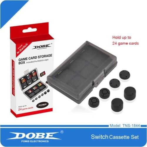 24 in 1 Portable Game Card Case 6 in 1 Controller Silicone Thumbsticks Caps Cover Compatible with Nintend Switch