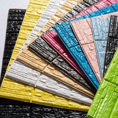 3D Brick Wall Stickers Living Room Decor Foam Waterproof Covering Wallpaper Panels for TV Background Kids Home 3 to 10 pieces