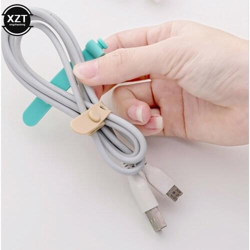 4Pcs/Lot Universal Line Storage Clip Desk Organizer Winder Portable Earphone Data Cable Storage Buckle Organizer