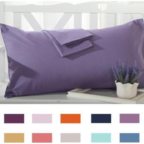 48*74cm Cotton Pillowcase Washable Pillowcase Home Bed Ornament Solid Color Pillow Cover Rectangle Pillow Case