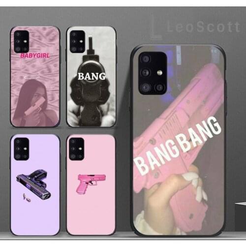 Pistol bang Phone Cases For Samsung A50 A51 A71 A31 A21S S8 S9 S10 S20 S21 Plus Fe Ultra 4G 5G
