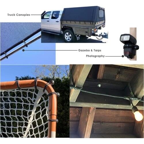 D7WD 10Pcs Strong Elastic Rope Ball Bungee Cord Stretch Wire Sleeping Bag Projector Screen Canopy Tent Fixed Rope