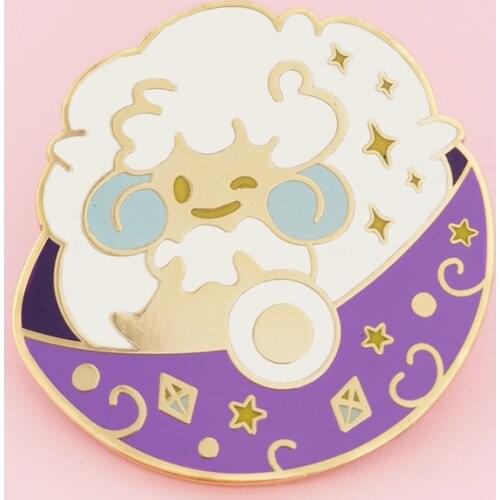 Balls Sheep Hard Enamel Pin Kawaii Cartoon Animals Golden Brooch Anime Game Fan Collection Badge Unique Gift